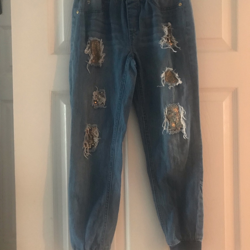 Guess size 10 kids glitter jogger pants